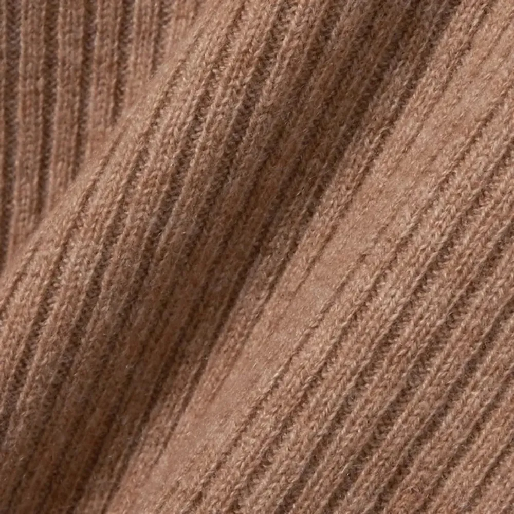 Reformation Luisa Cropper Cashmere Sweater (Camel) - Image 4