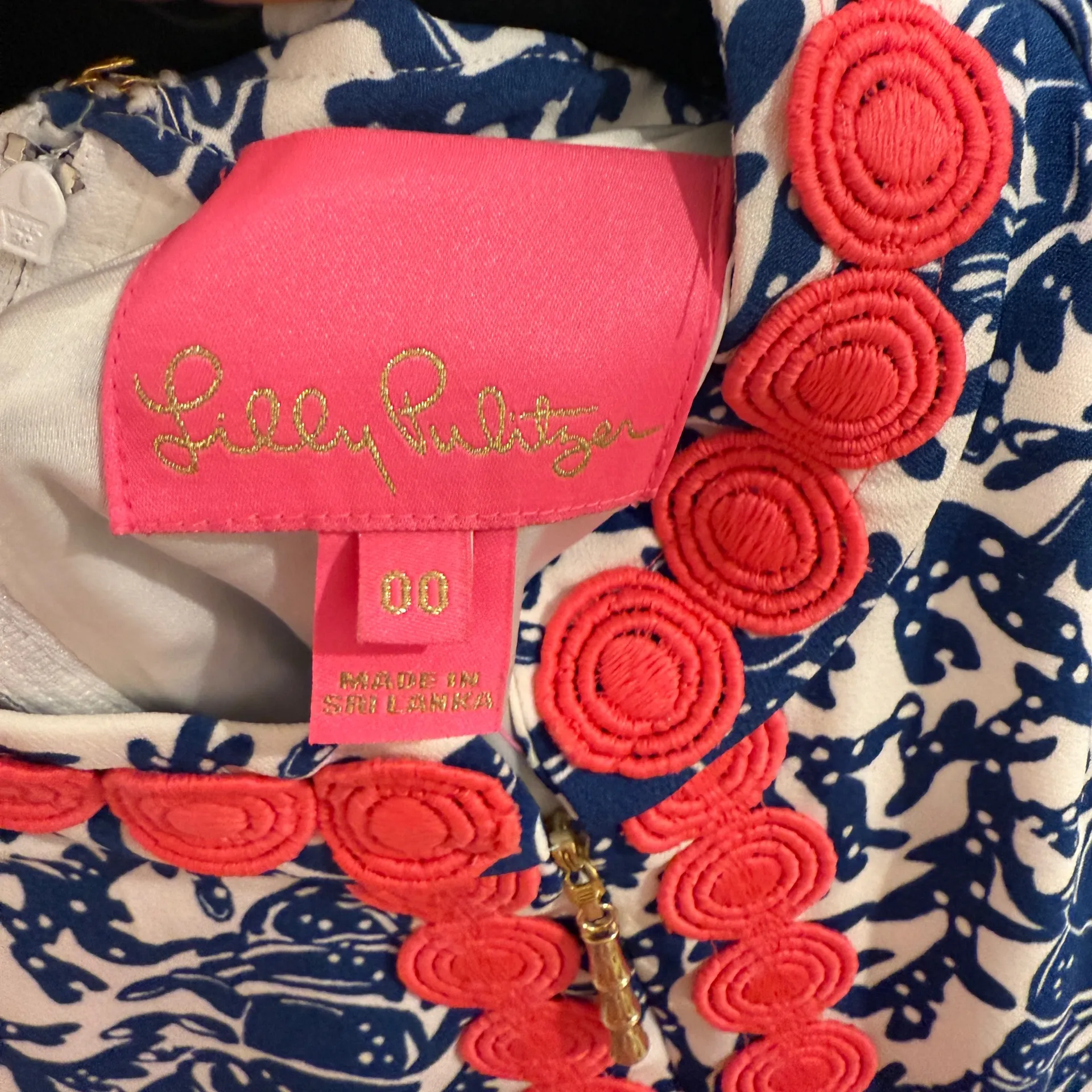 Lilly Pulitzer Jonna Shift Romper Krillin It Oyster Bay Navy Size 00 NWT - Image 7