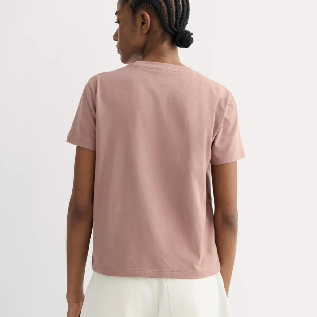 Everlane The Box Cut Tee in Essential Cotton in Rose Dusk, Size XXS - Image 3