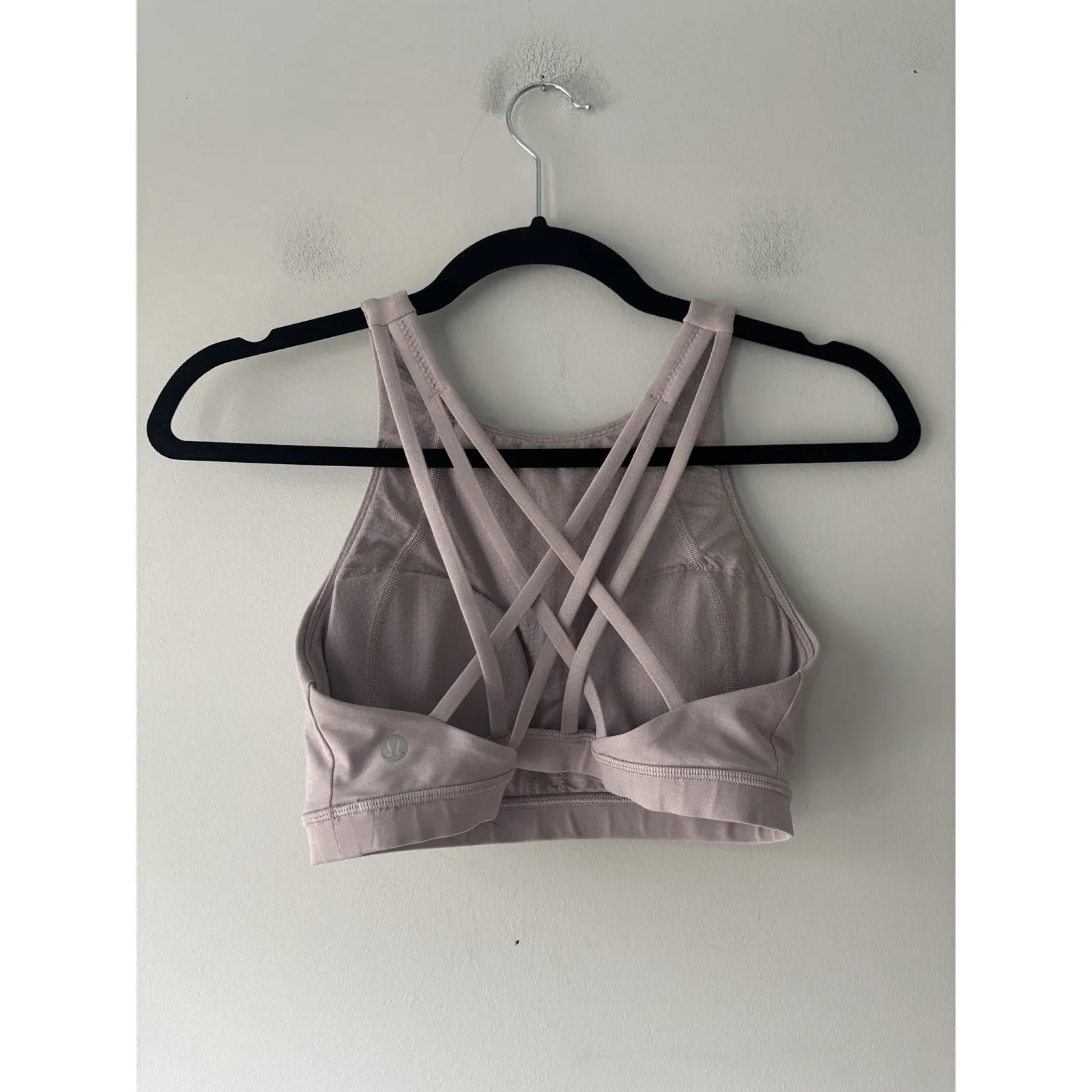Lululemon Free To Be Serene Bra *High Neck Heathered‎ Powdered Mauve W2BIBS Sz 6 - Image 5