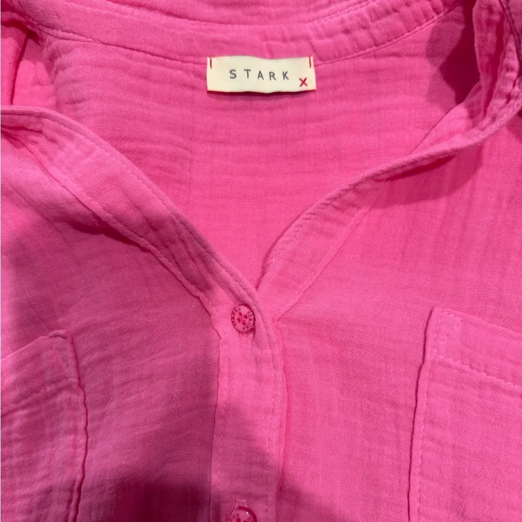 Stark x gauze cotton button up Pink Size M - Image 2
