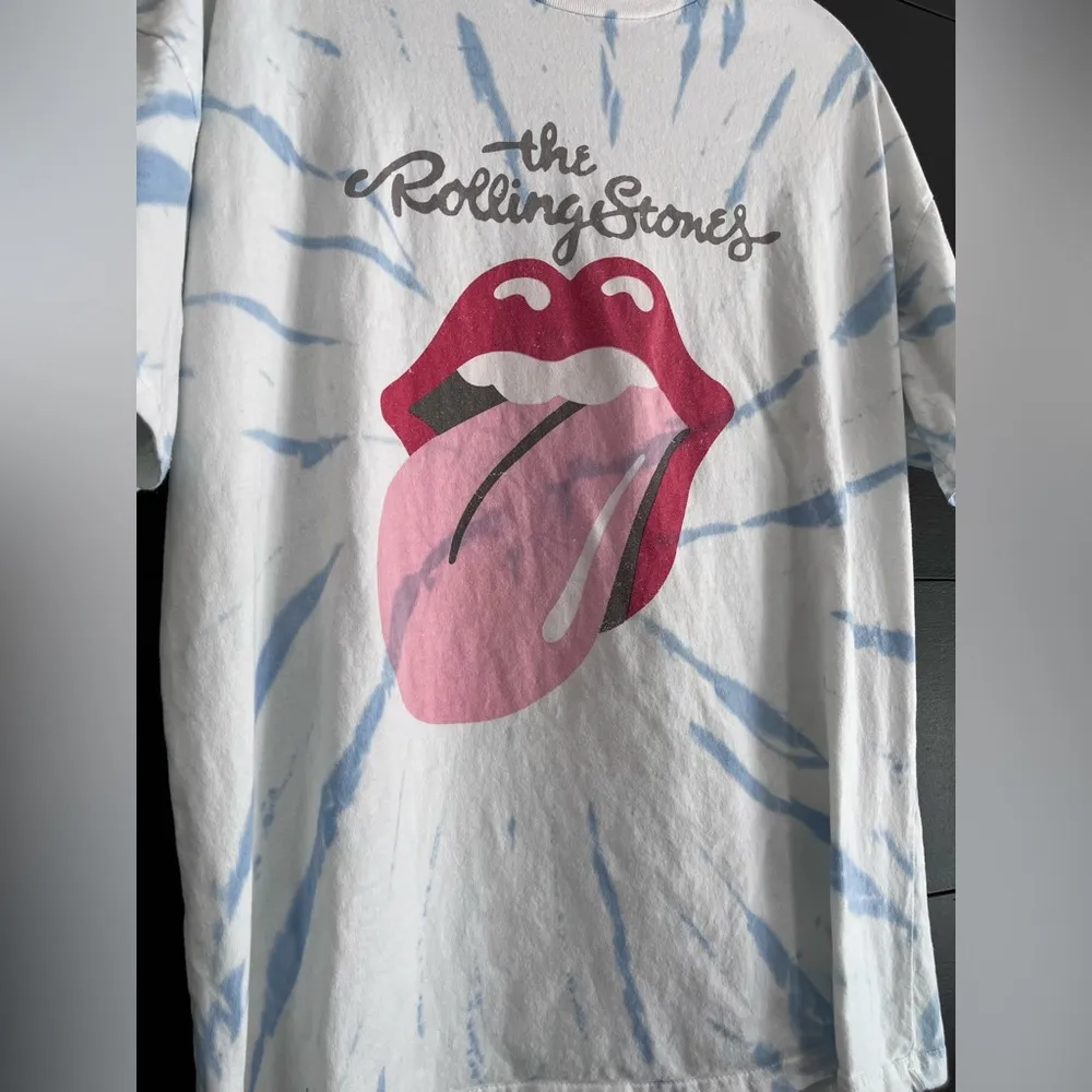 THE ROLLING STONES Vintage Tie Dye Oversized Adult Unisex T-Shirt. Size M. EUC - Image 2