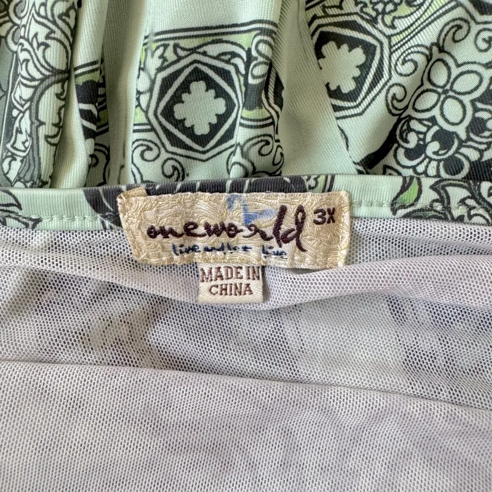 One World  Y2K Style Green Beaded Dress - Image 5