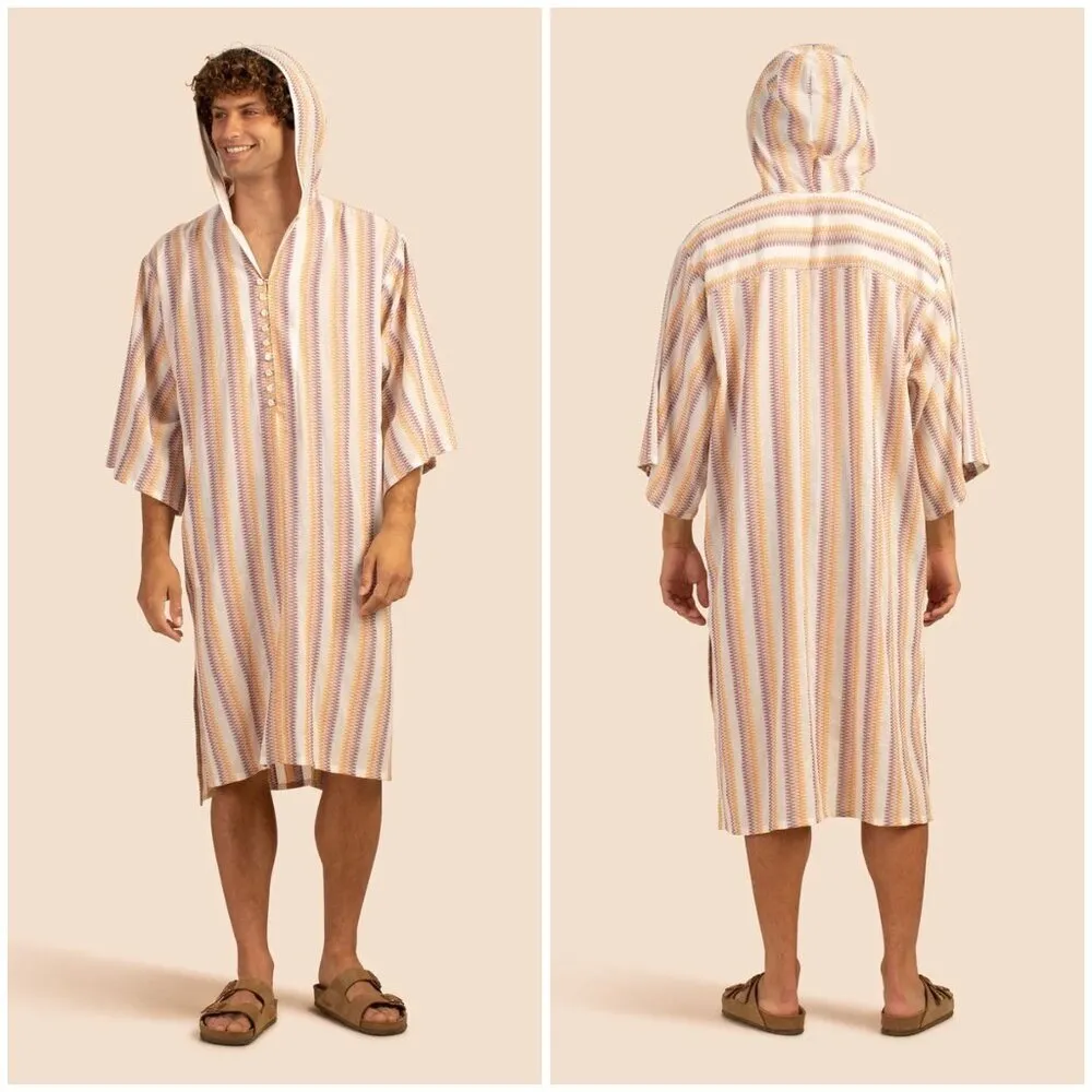 💕MR TURK by TRINA TURK💕 Robles Caftan ~ Zig Zag Stripe Gauze Shirting S/M NWT - Image 5