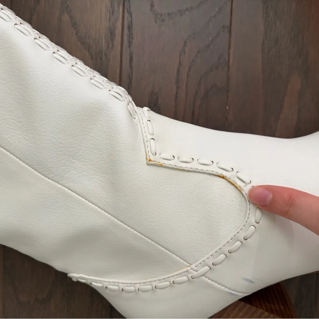 Billini Finley White Western Knee-High Heeled Boots - Image 13