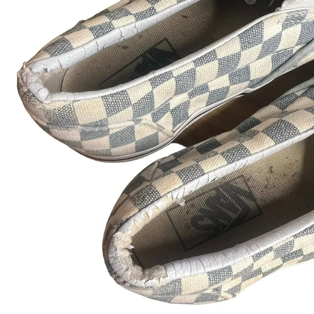 Vans Baby‎ Blue/True White Checkerboard Slip-On Sneaker - Men's 9 / Women's 10.5 - Image 10