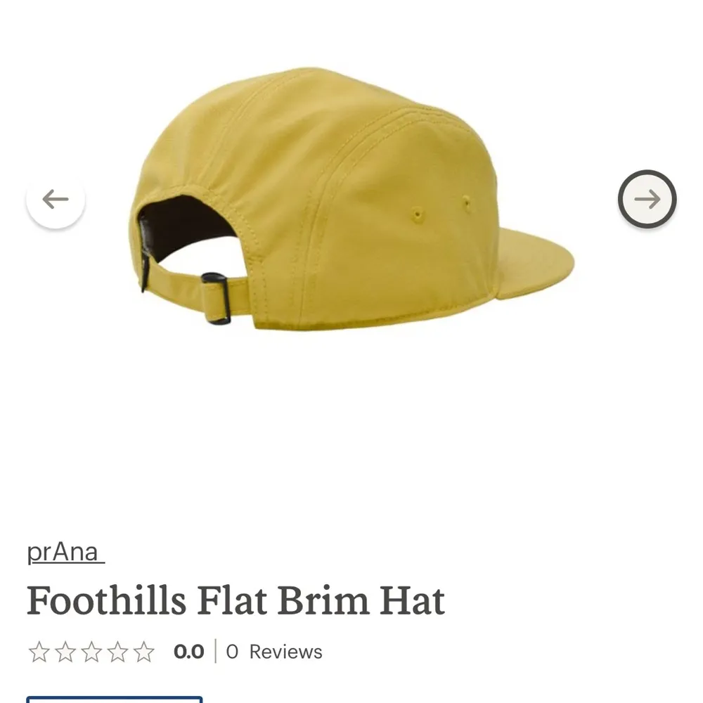 prAna NWT Foothills Flat Brim Hat in Golden Leaf - Image 2