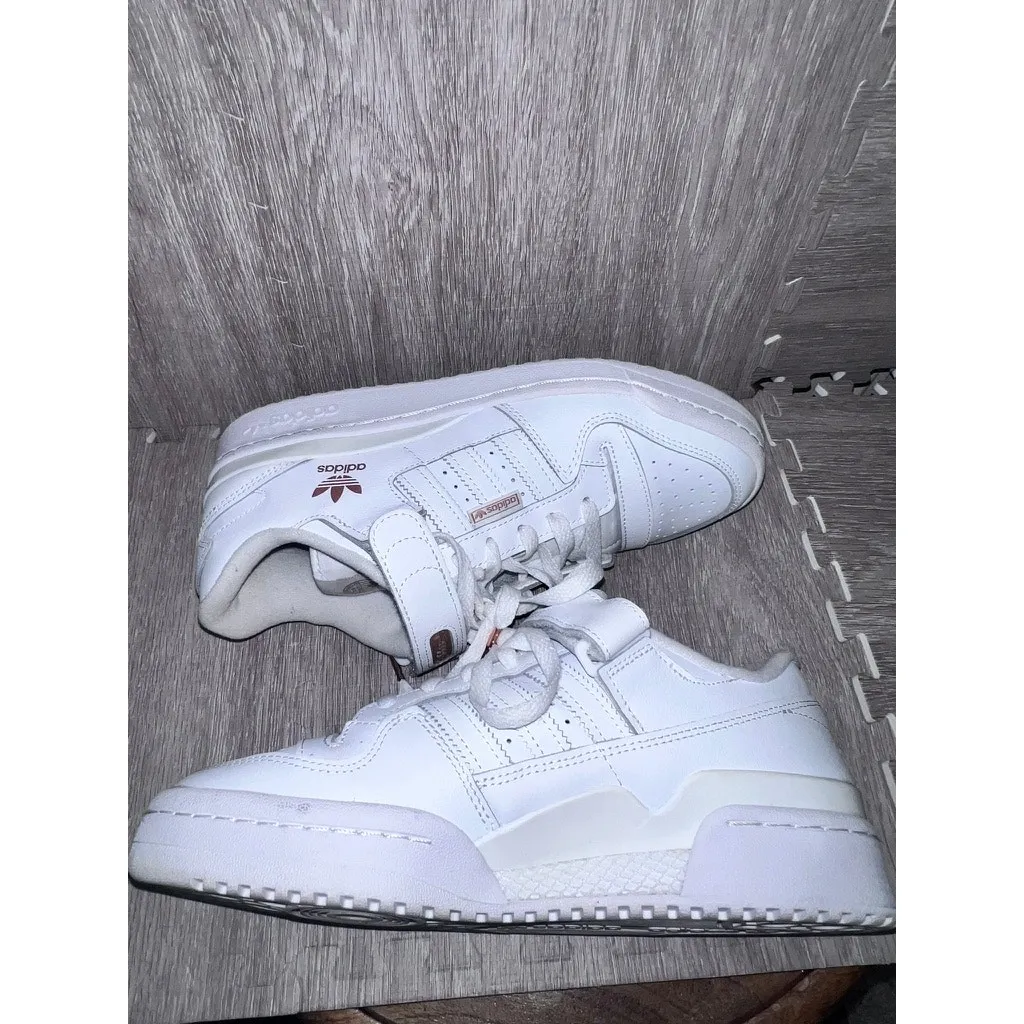Adidas Women's Forum Low Sneakers White Rose Gold‎ Size 8.5 Casual - Image 7