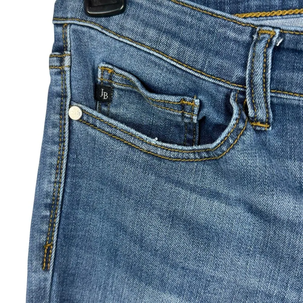 Judy Blue SZ 11/30 Relaxed Fit Jeans Mid-Rise Stretch Zip-Fly Whiskered Blue - Image 4