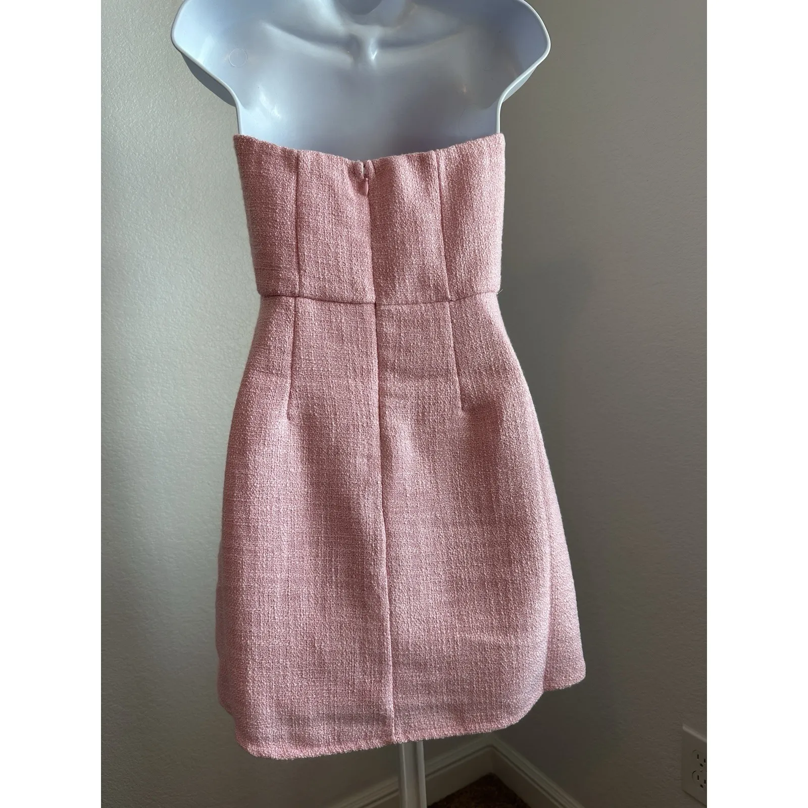 NWT! Valentine! Pink Francesca's Lindsey Strapless Mini Dress, Sz: M (b11) Size M - Image 2