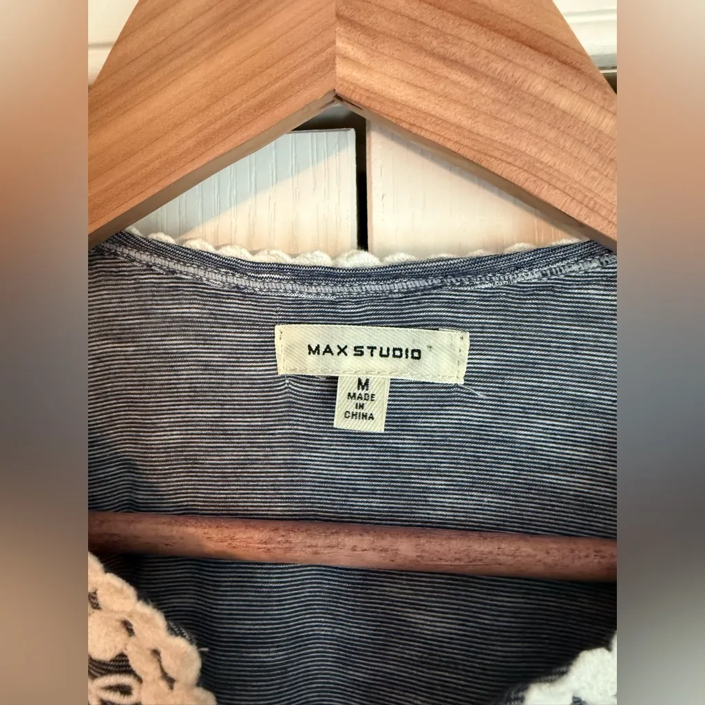 Max Studio Dress Blue/White - Image 3