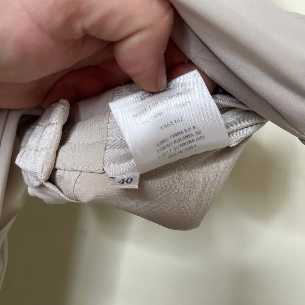 Loro Piana cream silk pull on trousers sz IT 40 US 4 - Image 9