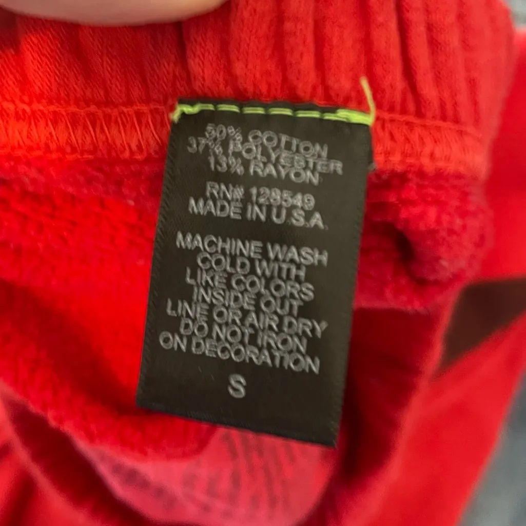 Aviator Nation Bolt Joggers in Red with a Black Lightening Bolt - Size Small - Image 5