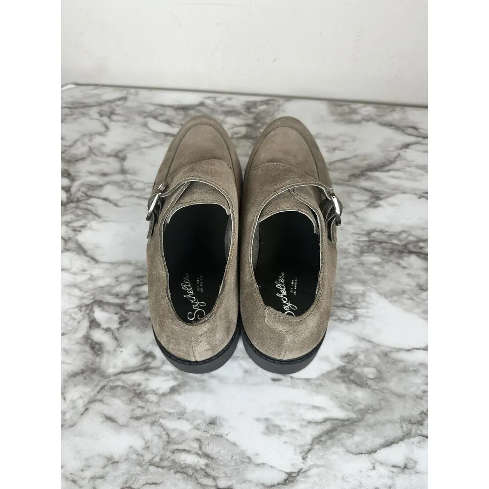 Seychelles  Strap Suede Foremost Monk Strap Shoes size 6 Women’s Taupe NEW - Image 5