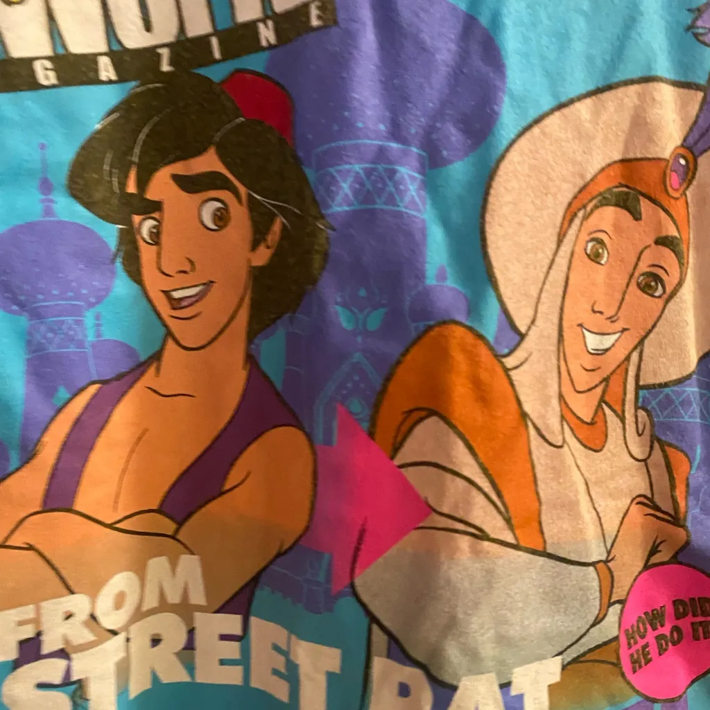 Disney Aladdin A Whole New World Mens Womens Tee T Shirt L Large chest 44” - Image 3
