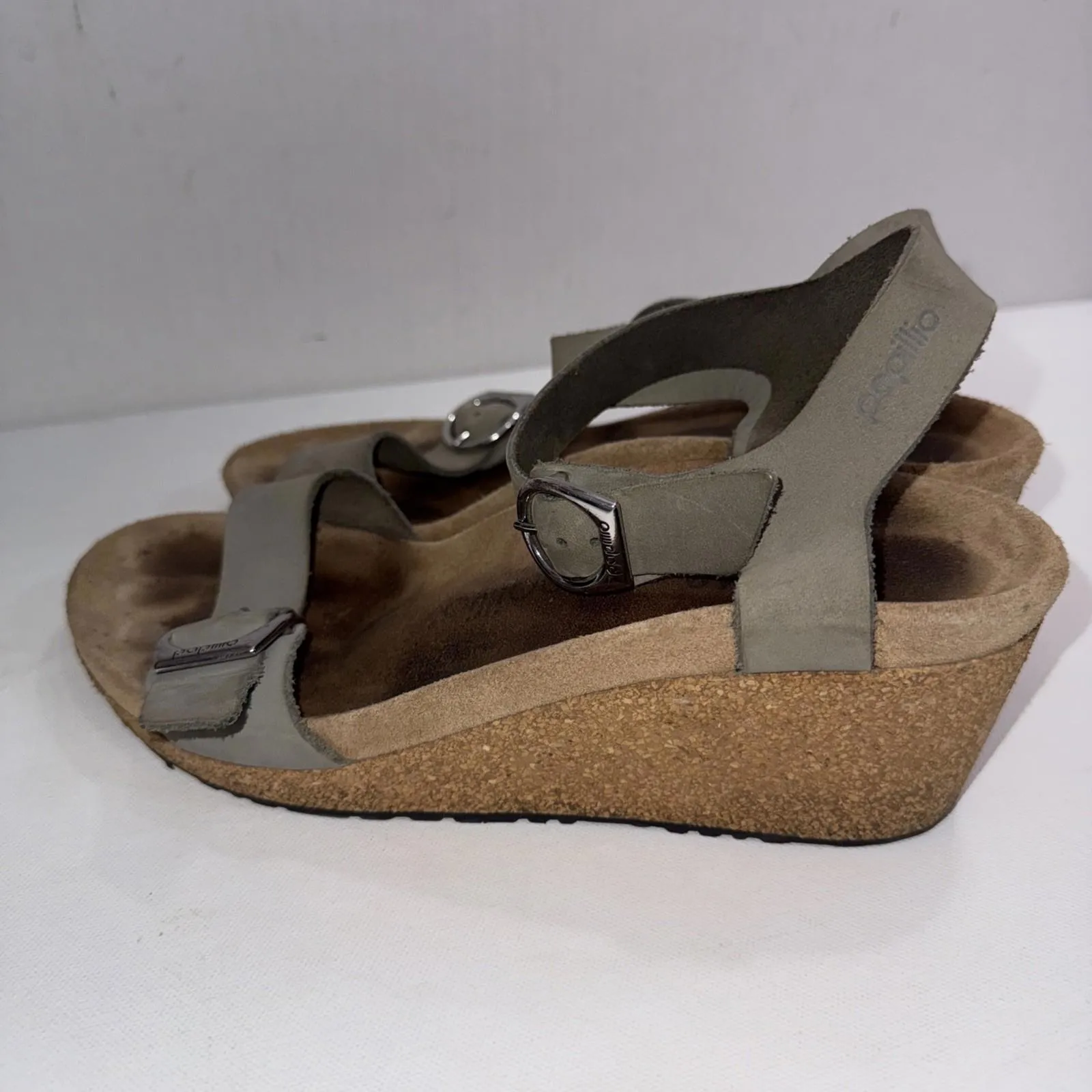 Birkenstock Papillo Gorpcore Wedge Sandal Sandcastle Nubuck Leather 40 - Image 3