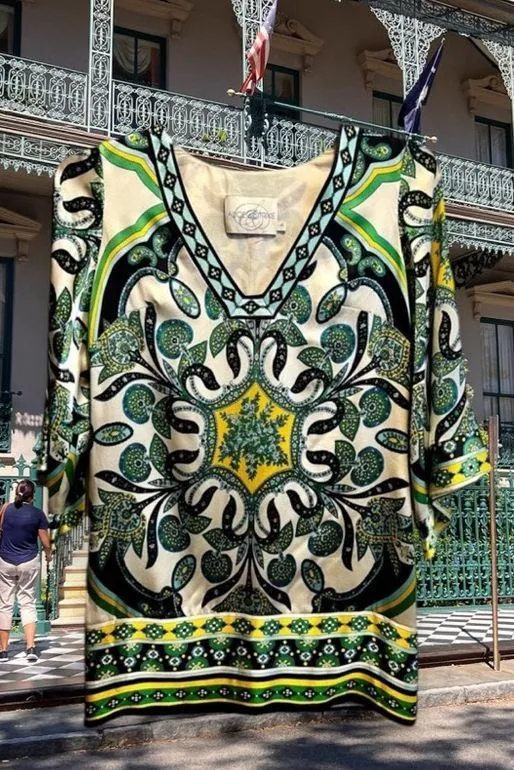 Alice & Trixie Floral Tunic Silk Dress, x-small - Image 4