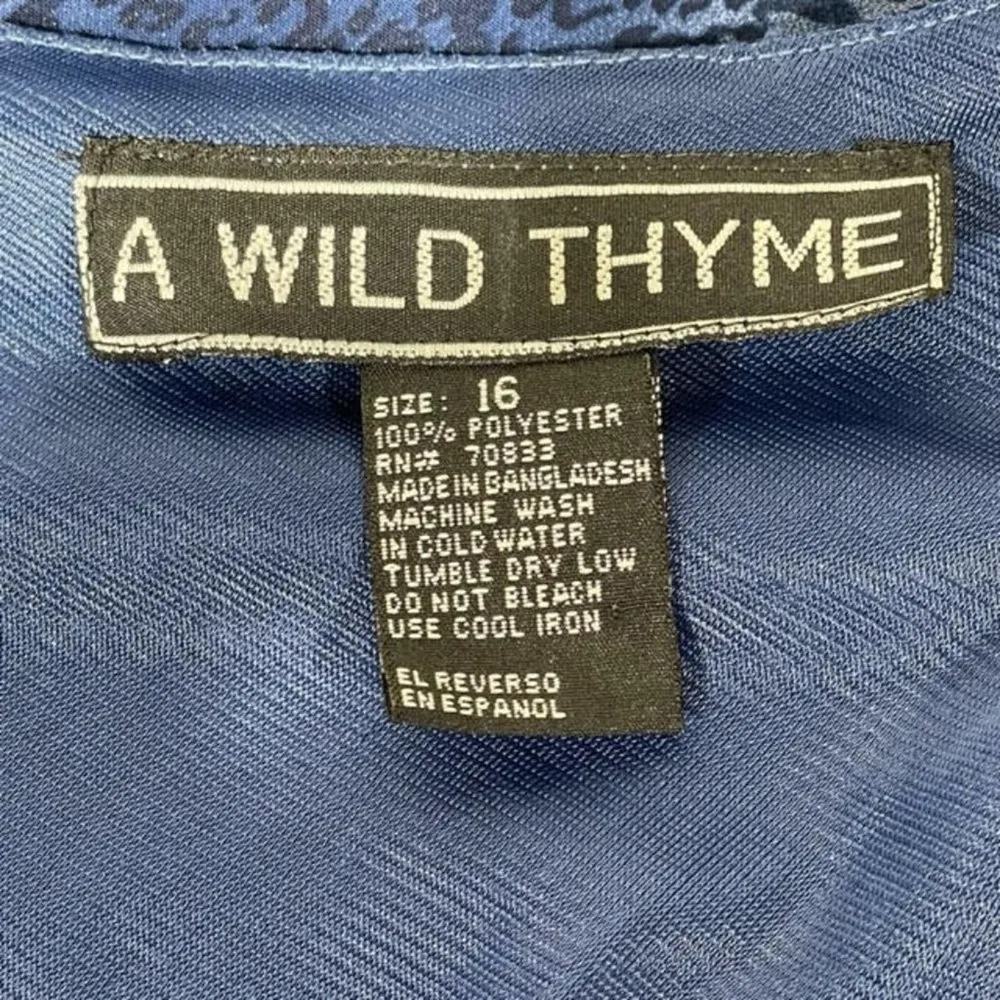 A Wild Thyme Leopard Print Blue Ombre Sheath Dress with Shawl Size 16 - Image 56