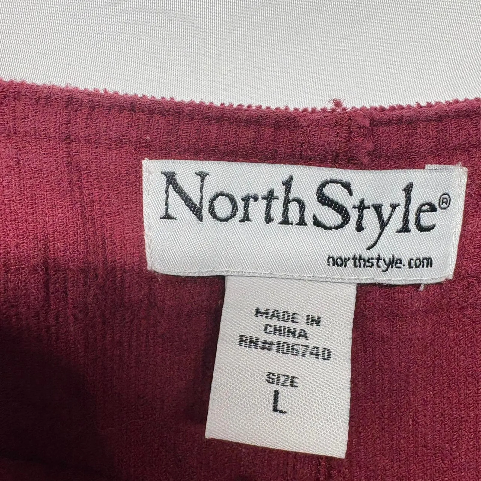 North style burgundy corduroy dungarees Red Size L - Image 4