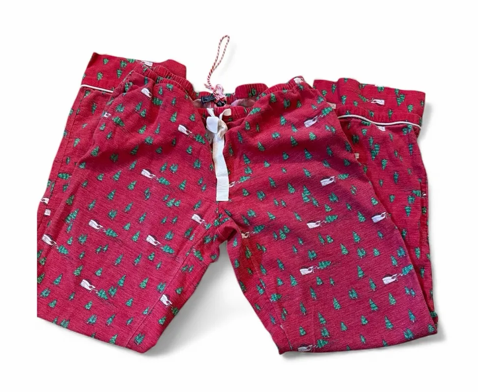 VineyardVines Red Pajama Bottoms with Tree along with pink whale - Image 1