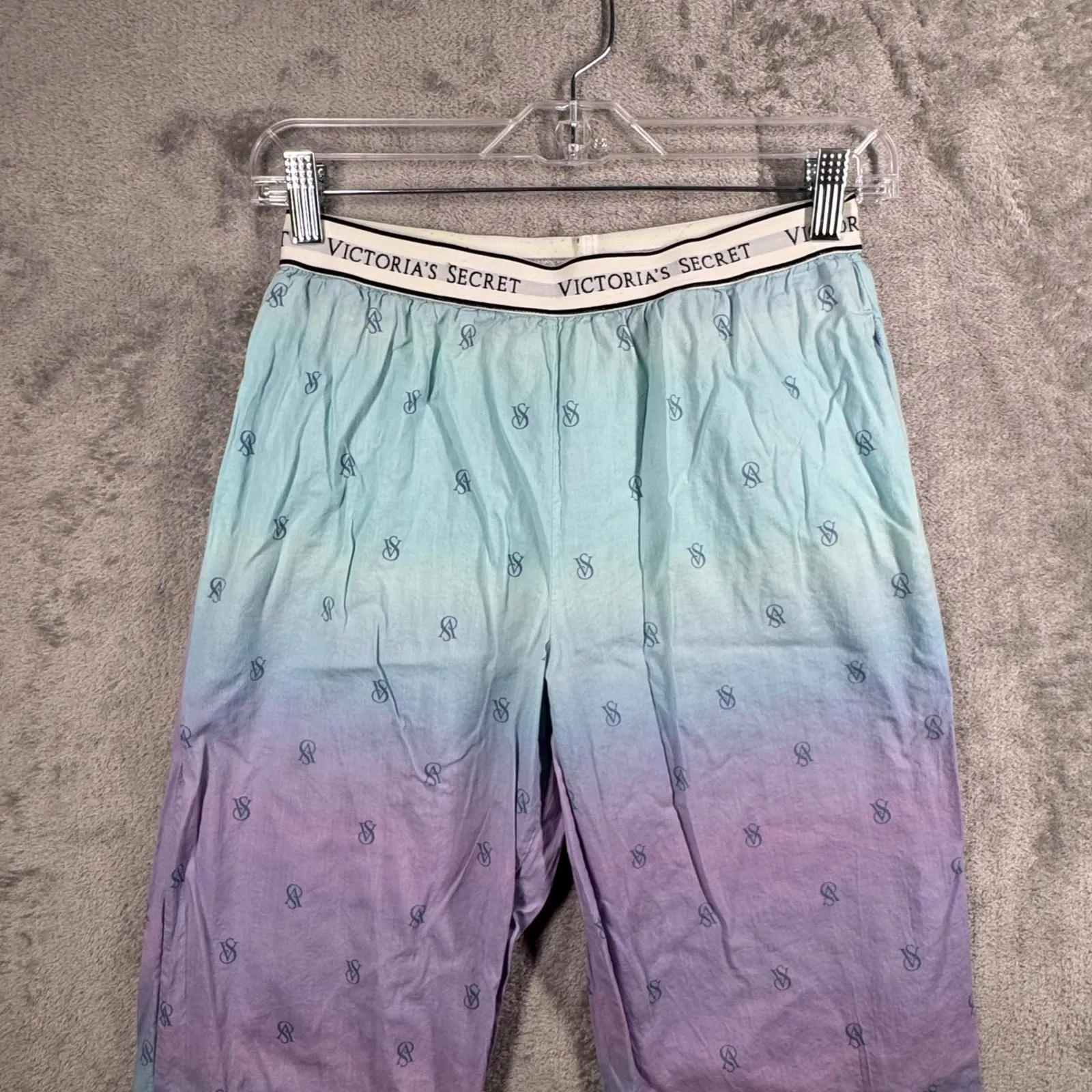 Victorias Secret Pajama Pants XS Pastel Ombre Logo Print Lounge Sleepwear Casual - Image 4