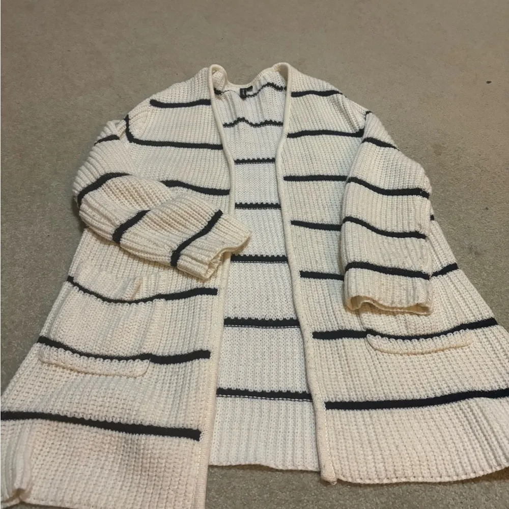 Knit striped cardigan White Size L - Image 4