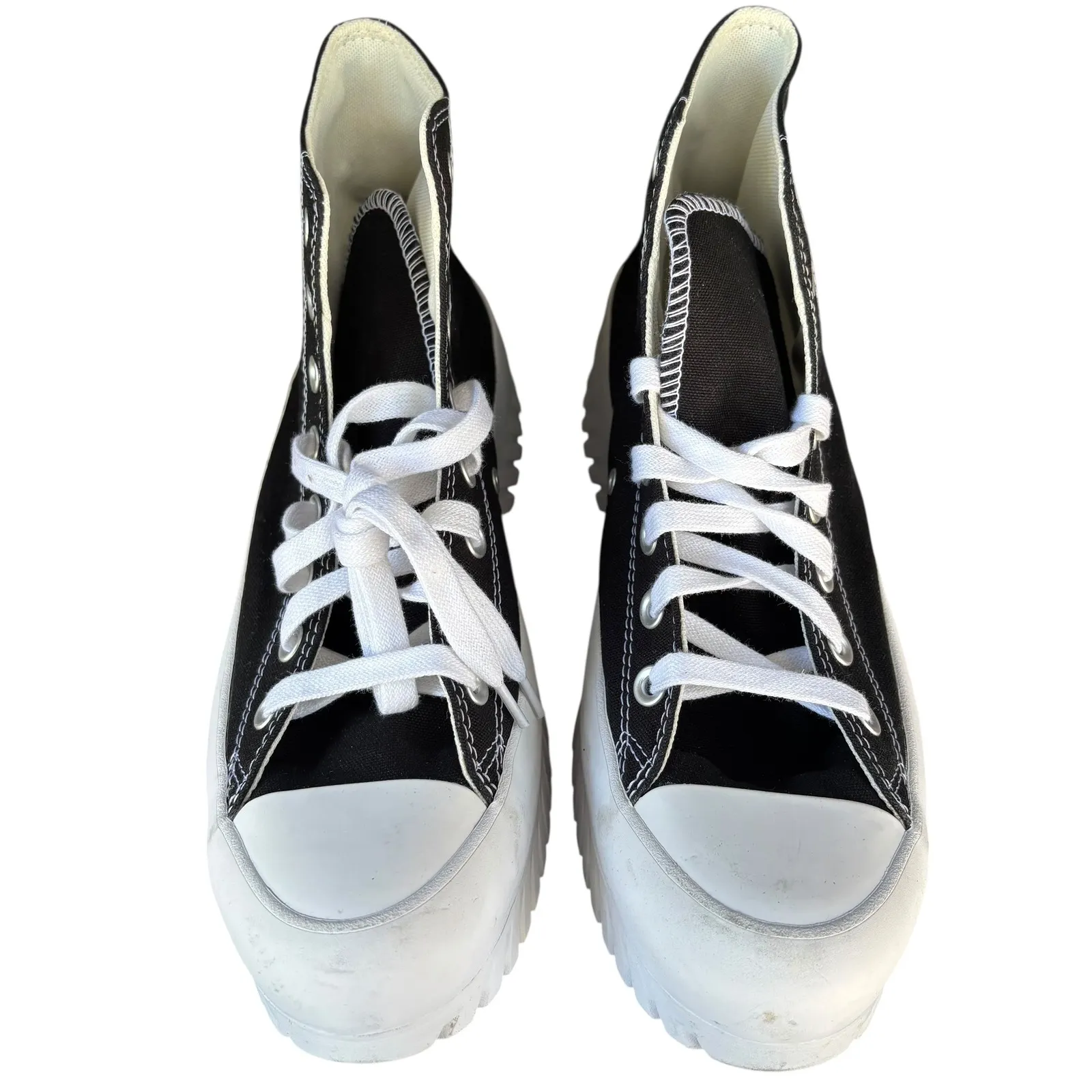 Converse CTAS Lugged 2.0 Hi Top Platform Sneakers Black White Unisex Size 11.5 W - Image 5