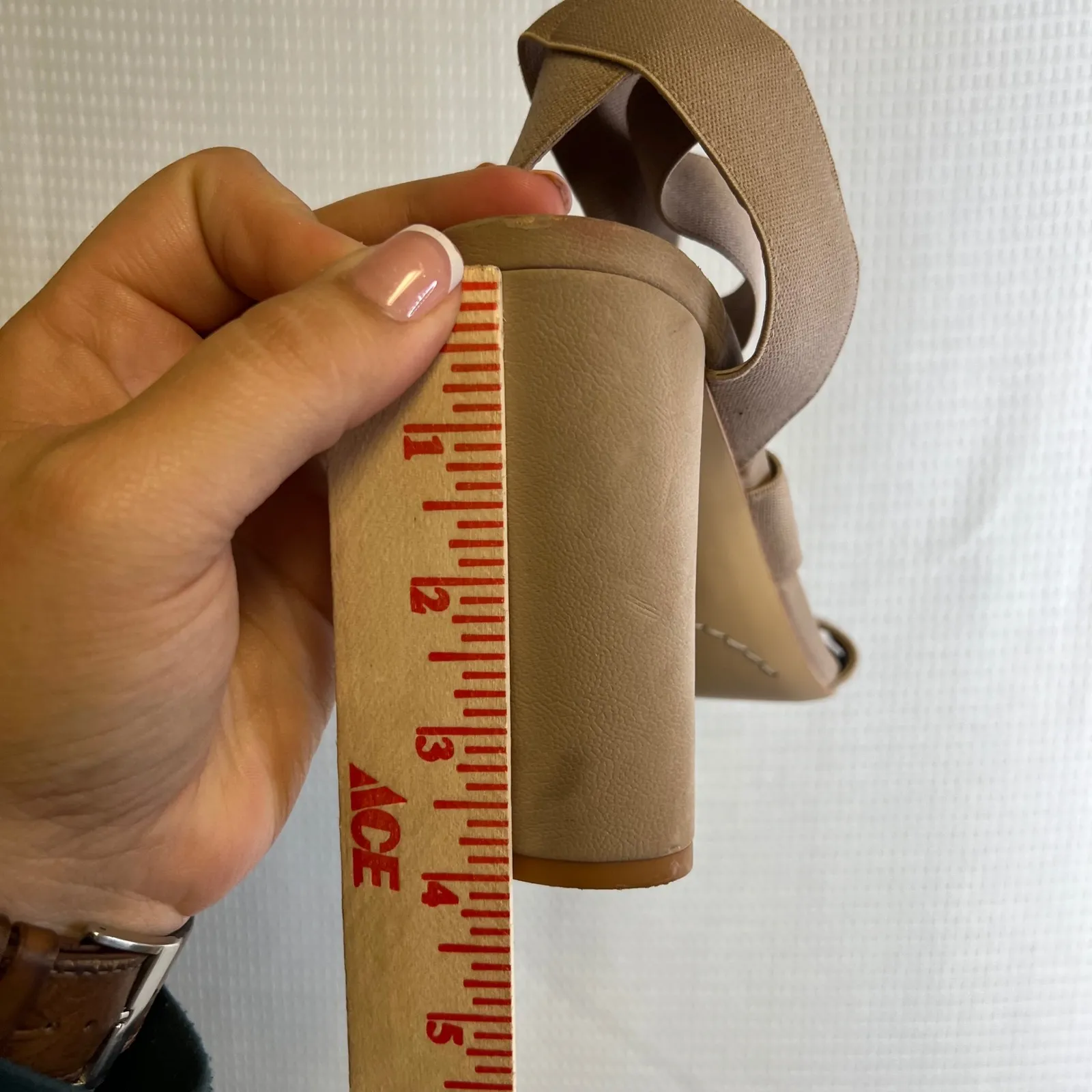 Gianni Bini Womens Heels Elastic Straps Block Heel Sandals Size‎ 9M Taupe - Image 6