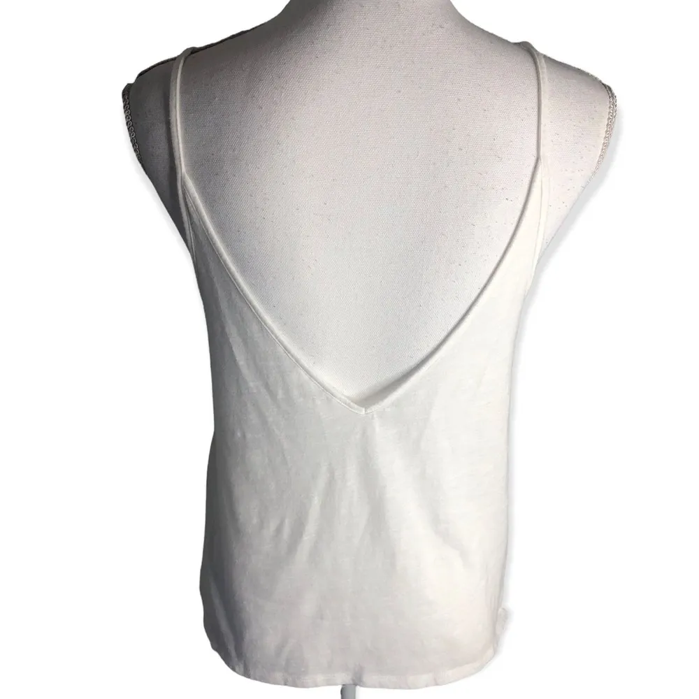 Victoria’s Secret White V-neck Sleeveless Tank Top - Image 89