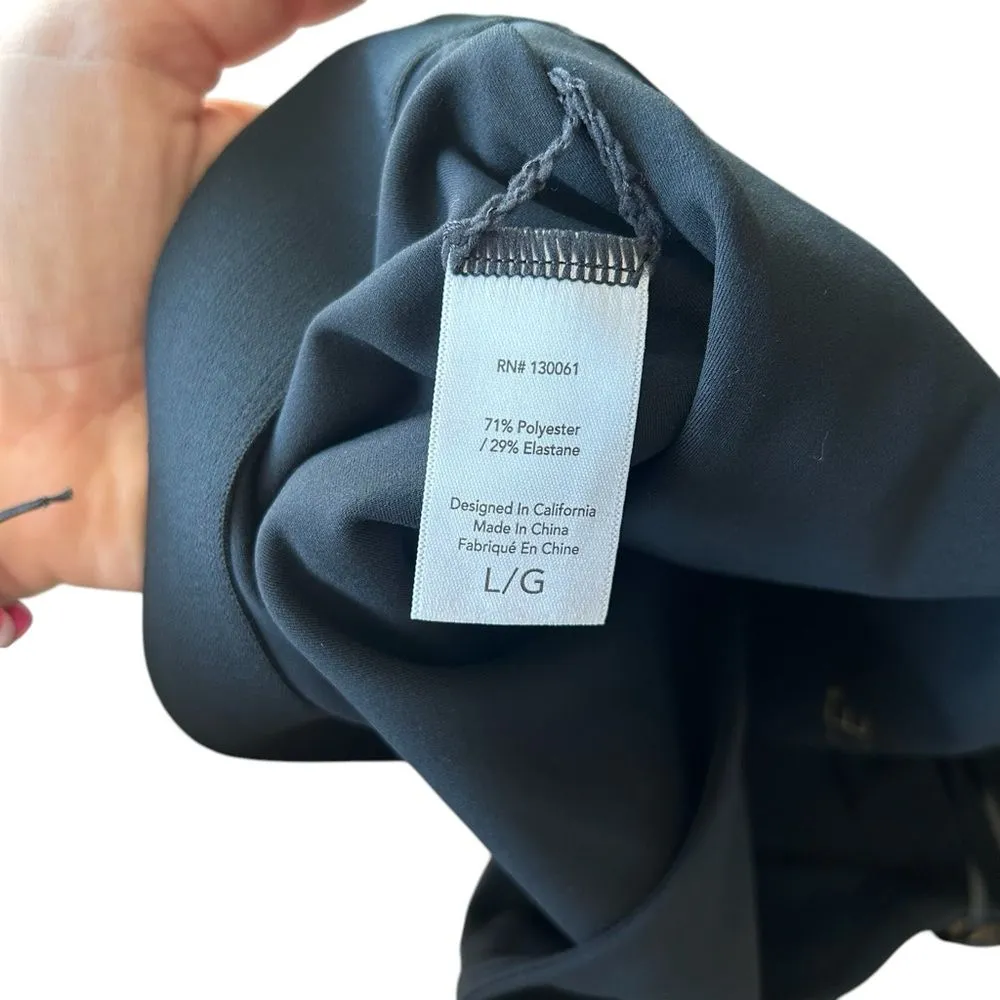 l*space L* Size L Genesse One Shoulder Crop Top Solid Black Basic‎ Yoga Athleisure - Image 9