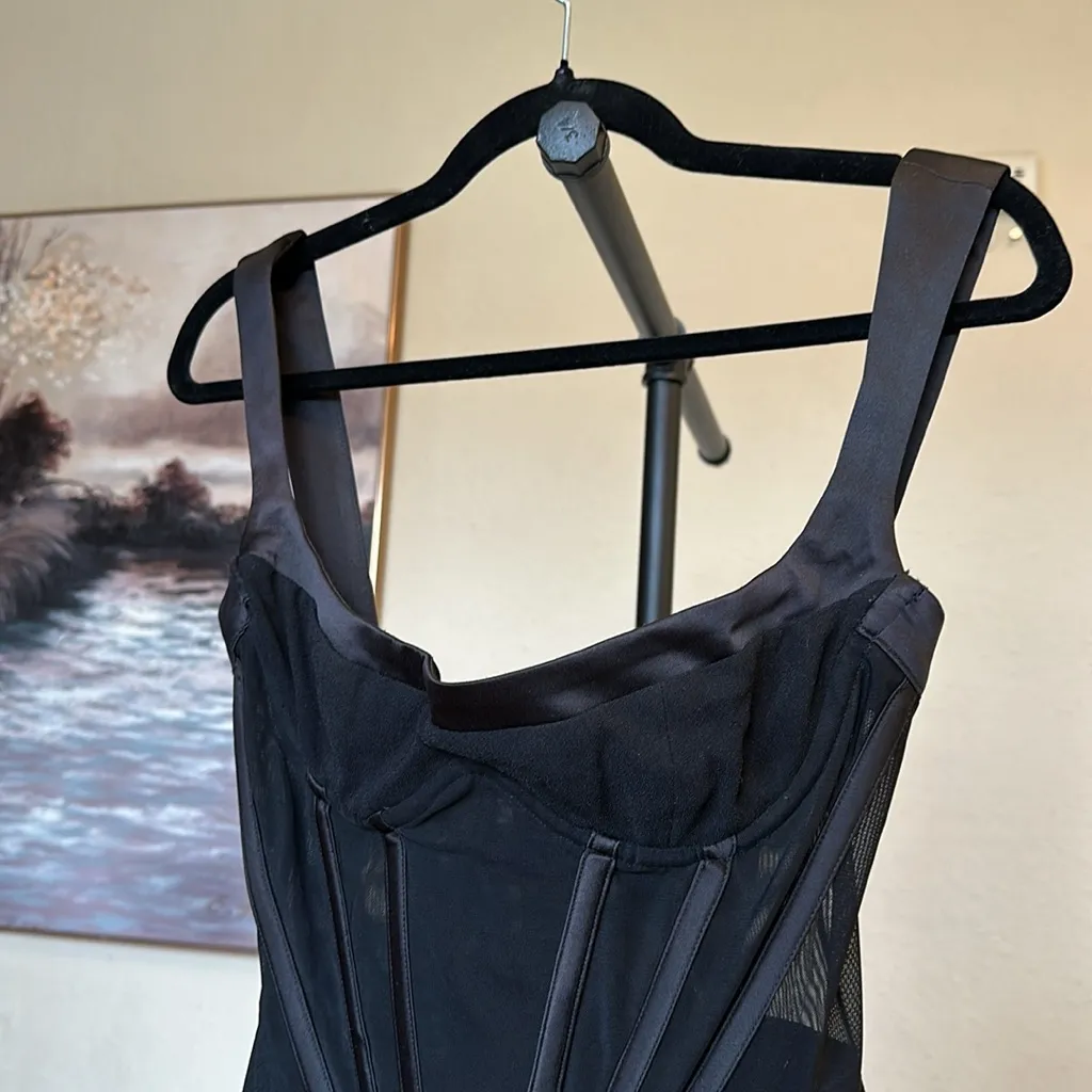 HOUSE OF CB 'Mylene'‎ Black Corset Jumpsuit NWOT - Image 6