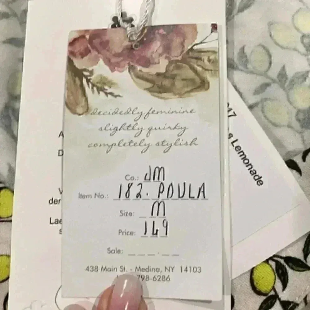 ⭐️ New with tags du Milde lemon print dress in size medium Yellow - Image 7