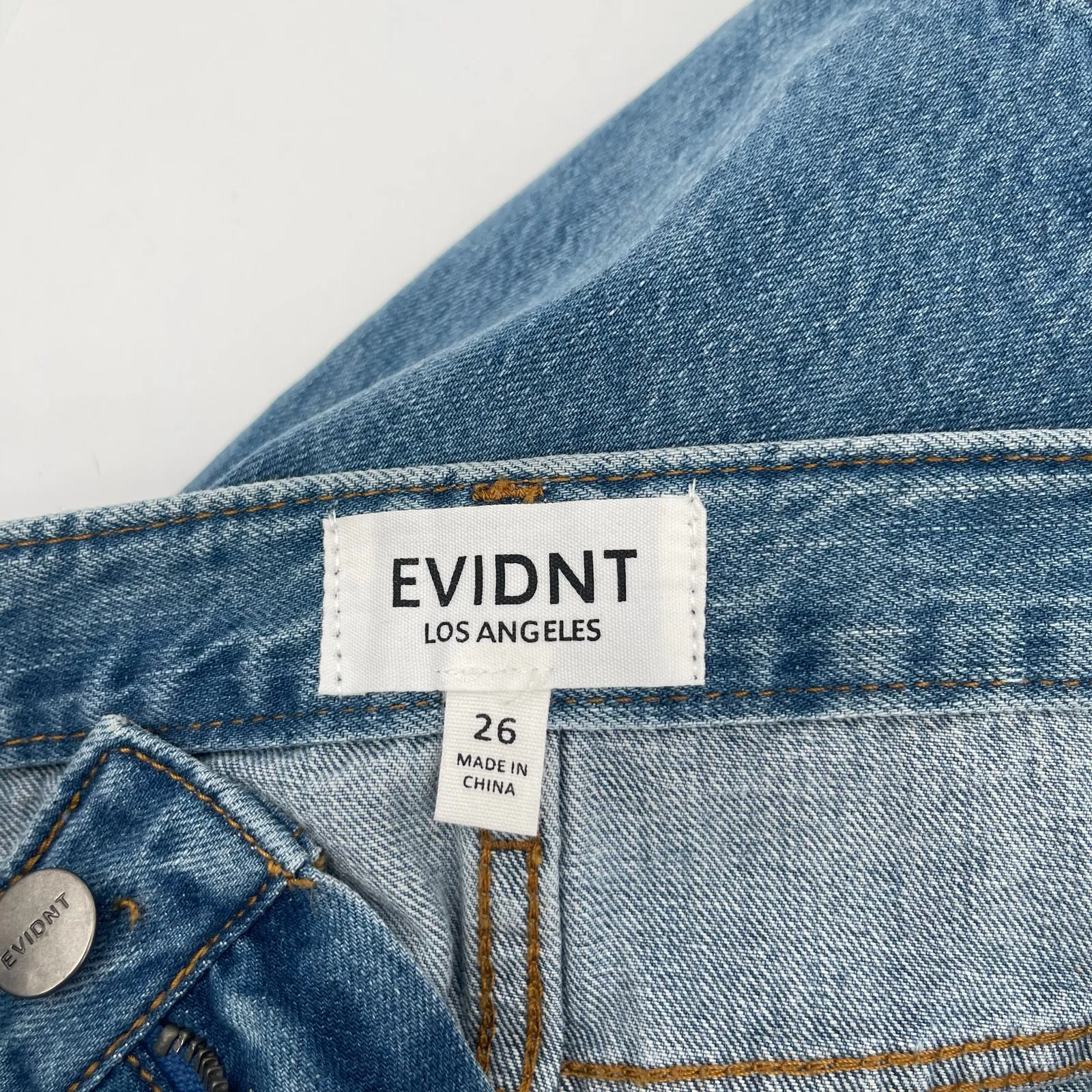 EVIDNT Los Angeles Skirt Size 26 Denim Jean Pencil Front Slit High Waist NWT - Image 7