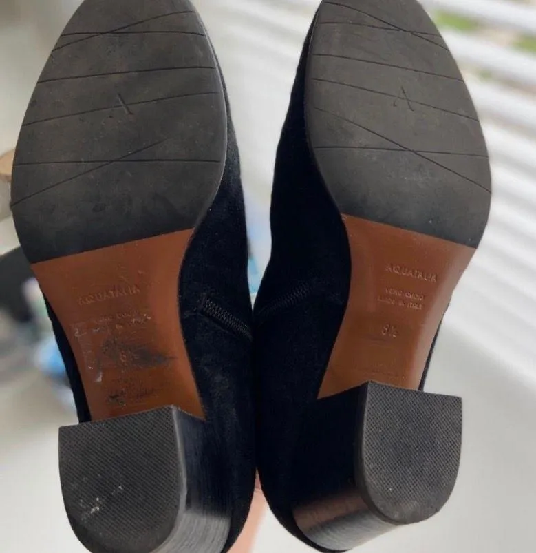 Faylynn Waterproof Suede Black Booties - Image 6