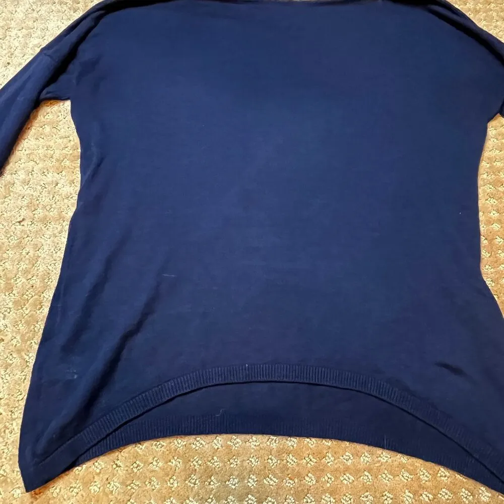 Anthropologie THML Navy Sailboat Nautical Pullover Sweater Sailing 4th of July - Image 9