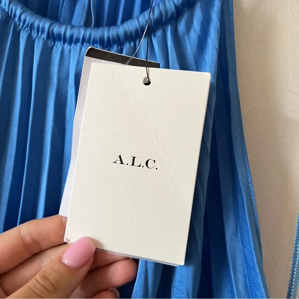 A.L.C. renzo II sky blue pleated dress size 8 C5 - Image 6