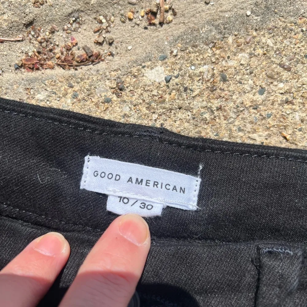 Good American Black Straight Pants - Image 2