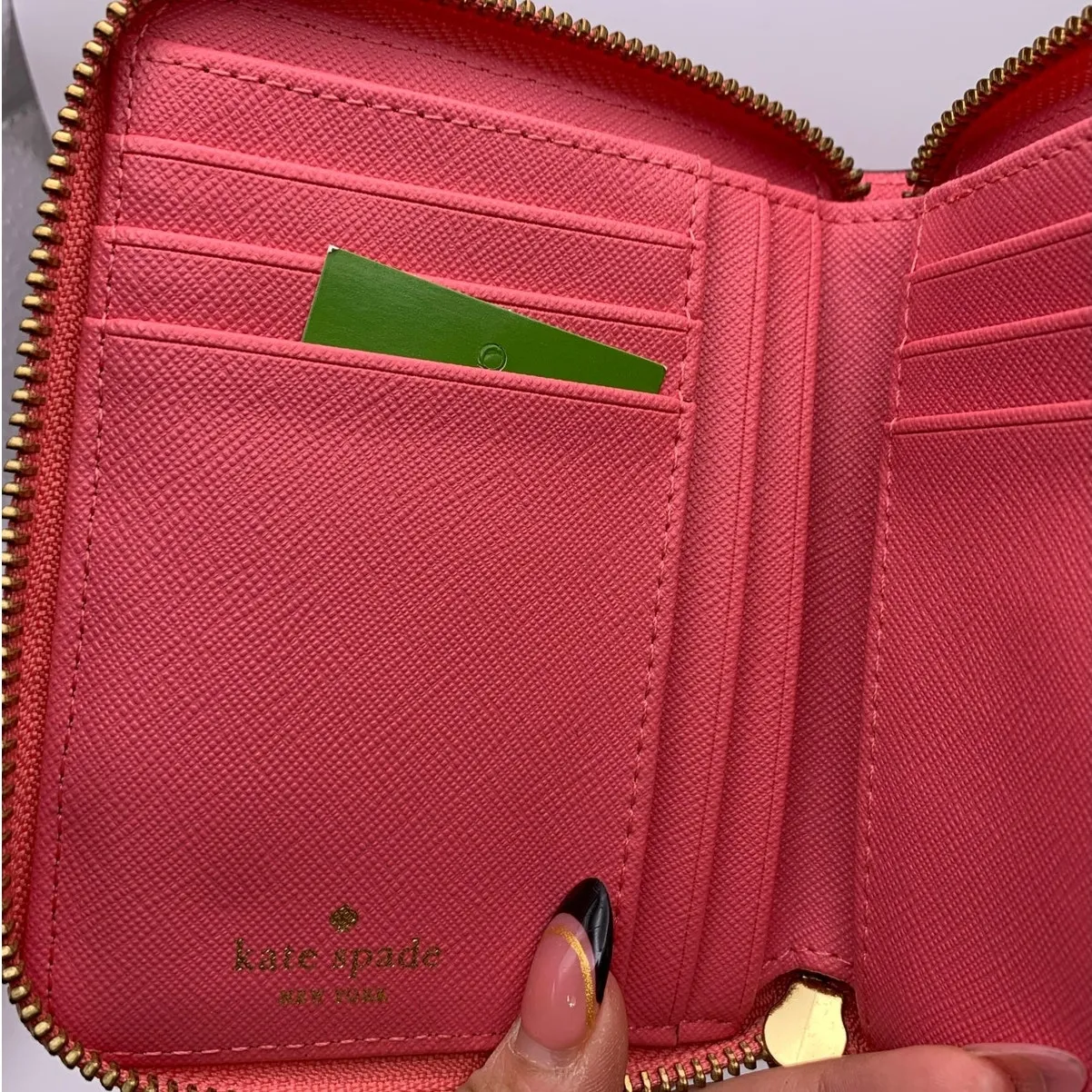 Kate Spade New York Pink Med Zip Around Wallet - Image 6