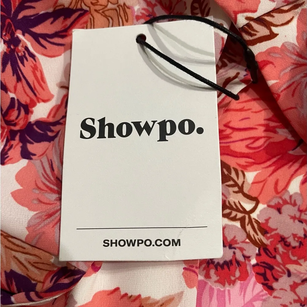 GENEVE RING CUT OUT LONG SLEEVE MINI DRESS IN NYLENE PINK FLORAL Sz 12 - Image 10