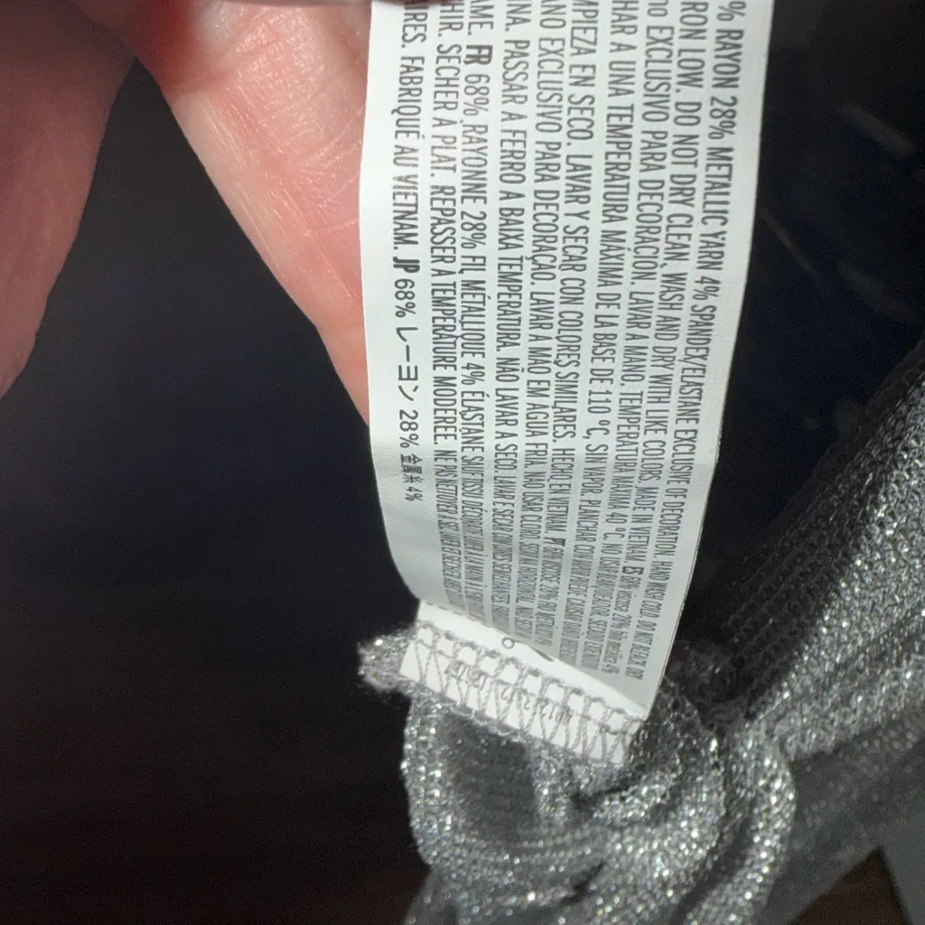 Forever 21 Shimmering Silver Maxi Dress nwt size small 40 inches long 28 to slit - Image 7