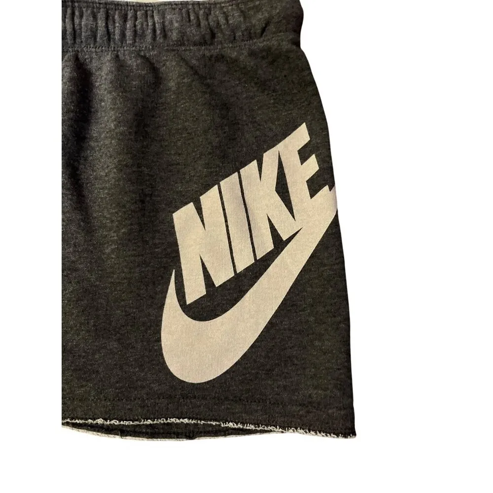 Nike Rally Gray Cotton Shorts Womens M With Logo & Drawstring - Image 5