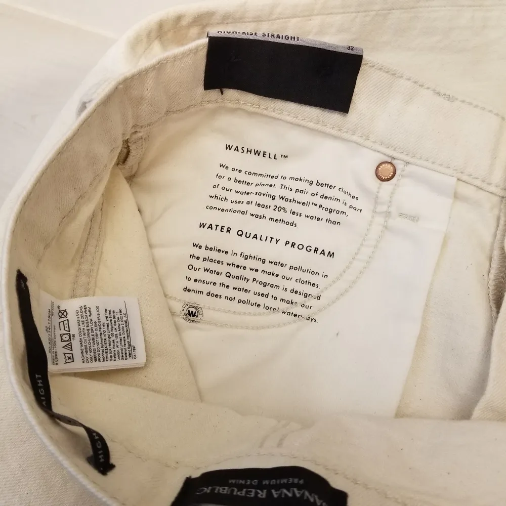 {32} NWT Banana Republic High Rise Straight Raw Hem Ankle - Image 10