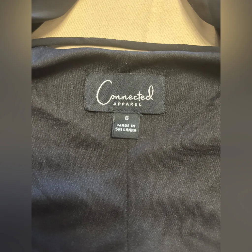 Connected Apparel Cowlneck Sleeveless A-Line Dress Women's Sz 6 Black Pullover - Image 10