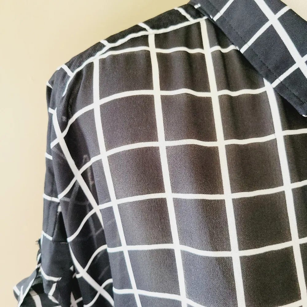 Ya Los Angeles windowpane button down size medium - Image 2