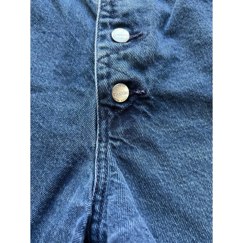 Vintage 90s Sasson Cutoff Denim Jean Shorts Button Fly 100% Cotton Size 9 Blue - Image 2