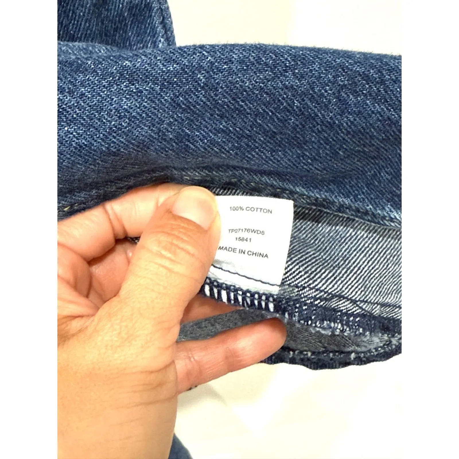 Meshki Abel Button Up Vest & High Rise Short Denim Set Dark Blue Women's Size S - Image 6