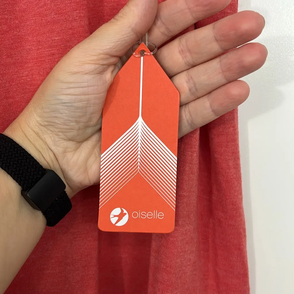 New Oiselle Size 4 Coral Red In the Fold Tank Top - Image 7