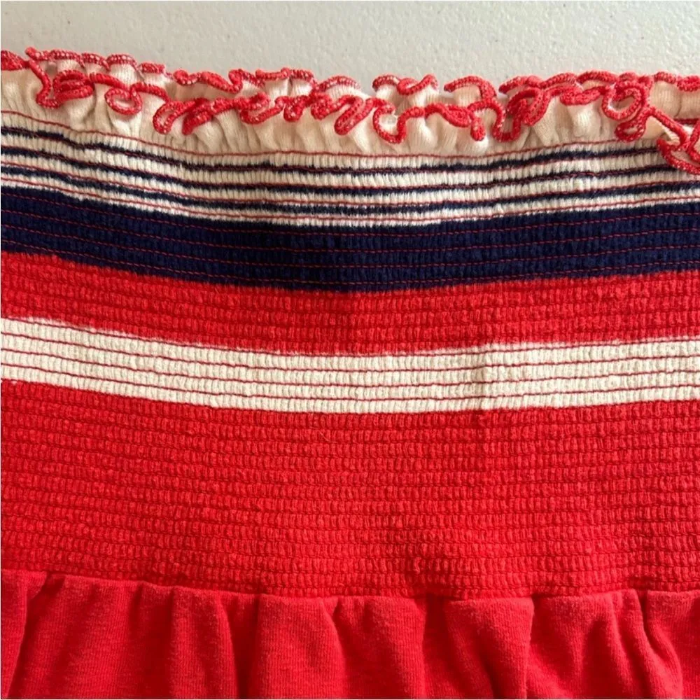 Free People Striped Ruffle Edge Hem Tube Top xs - Image 2