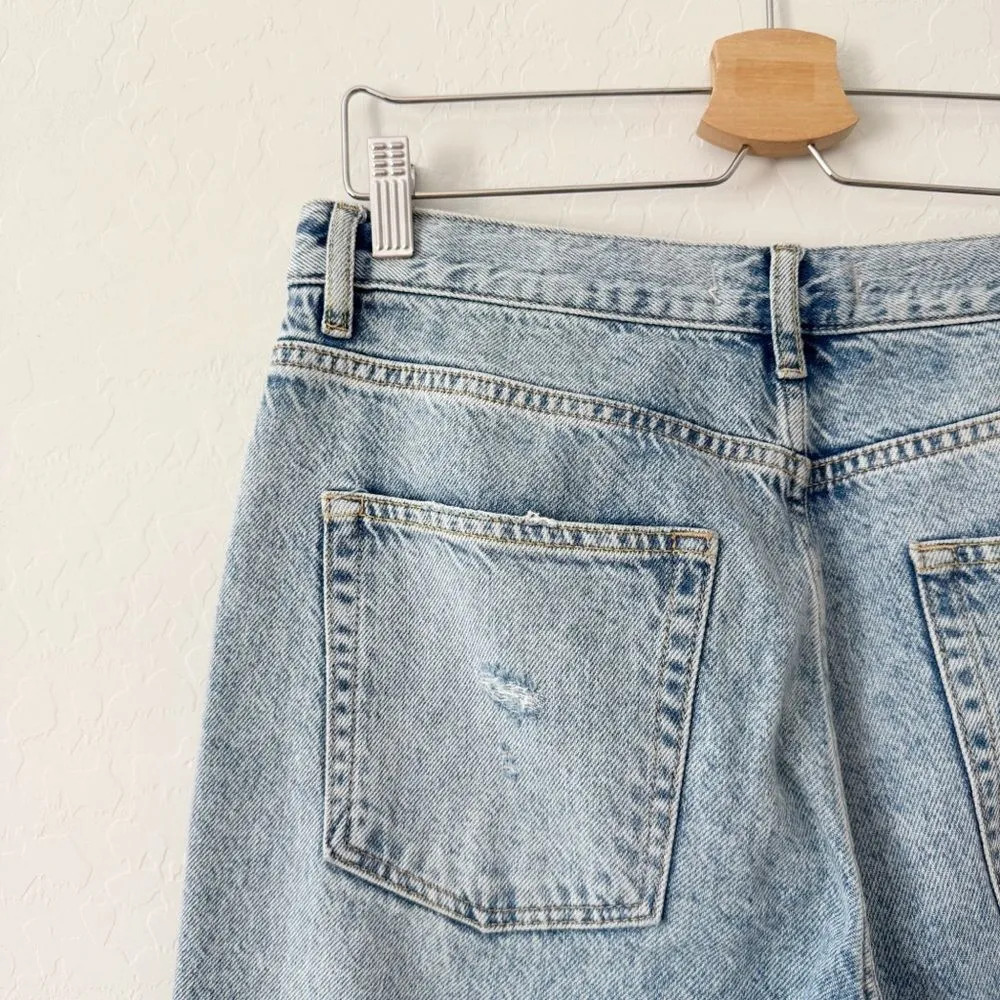 Free People Bren Light Wash Distressed High-Rise Denim Boyfriend Jeans Size 28 - Image 8