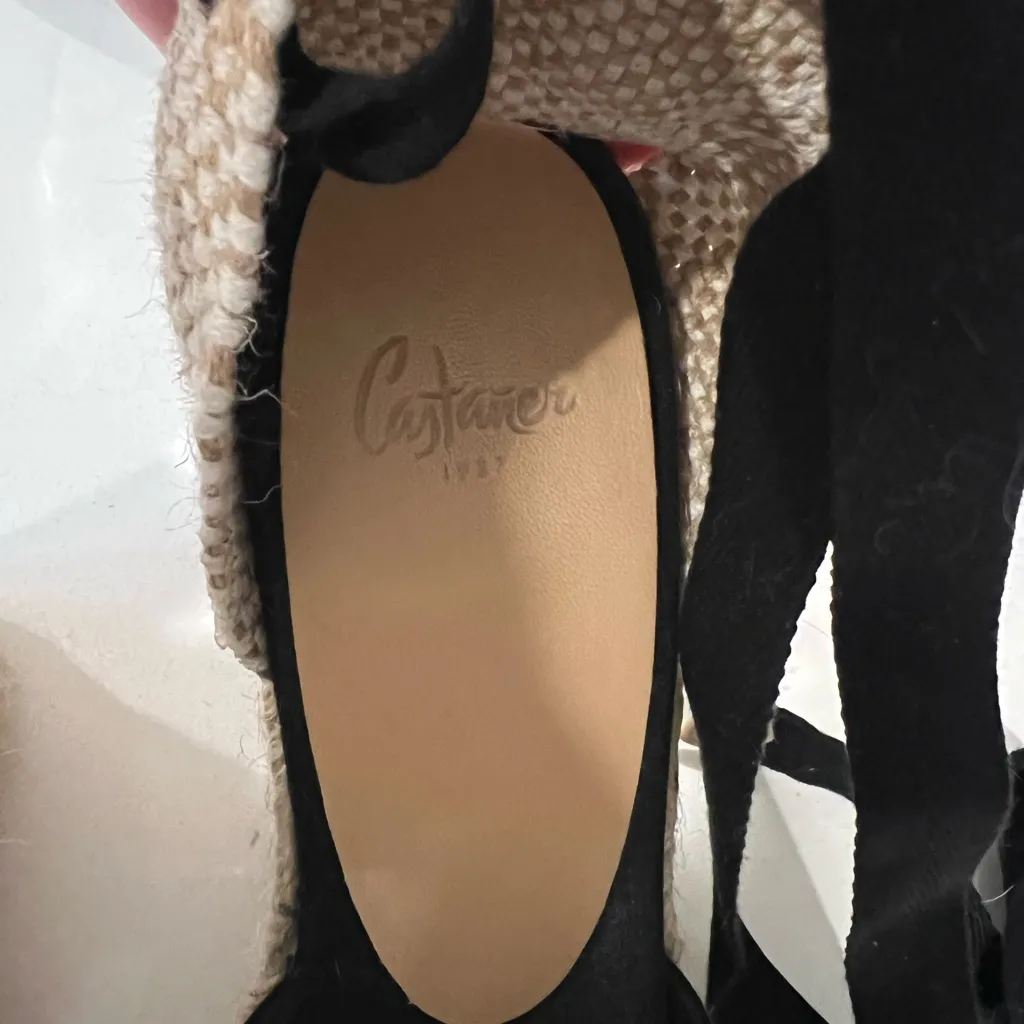 Super cute black espadrille Size 6 - Image 2
